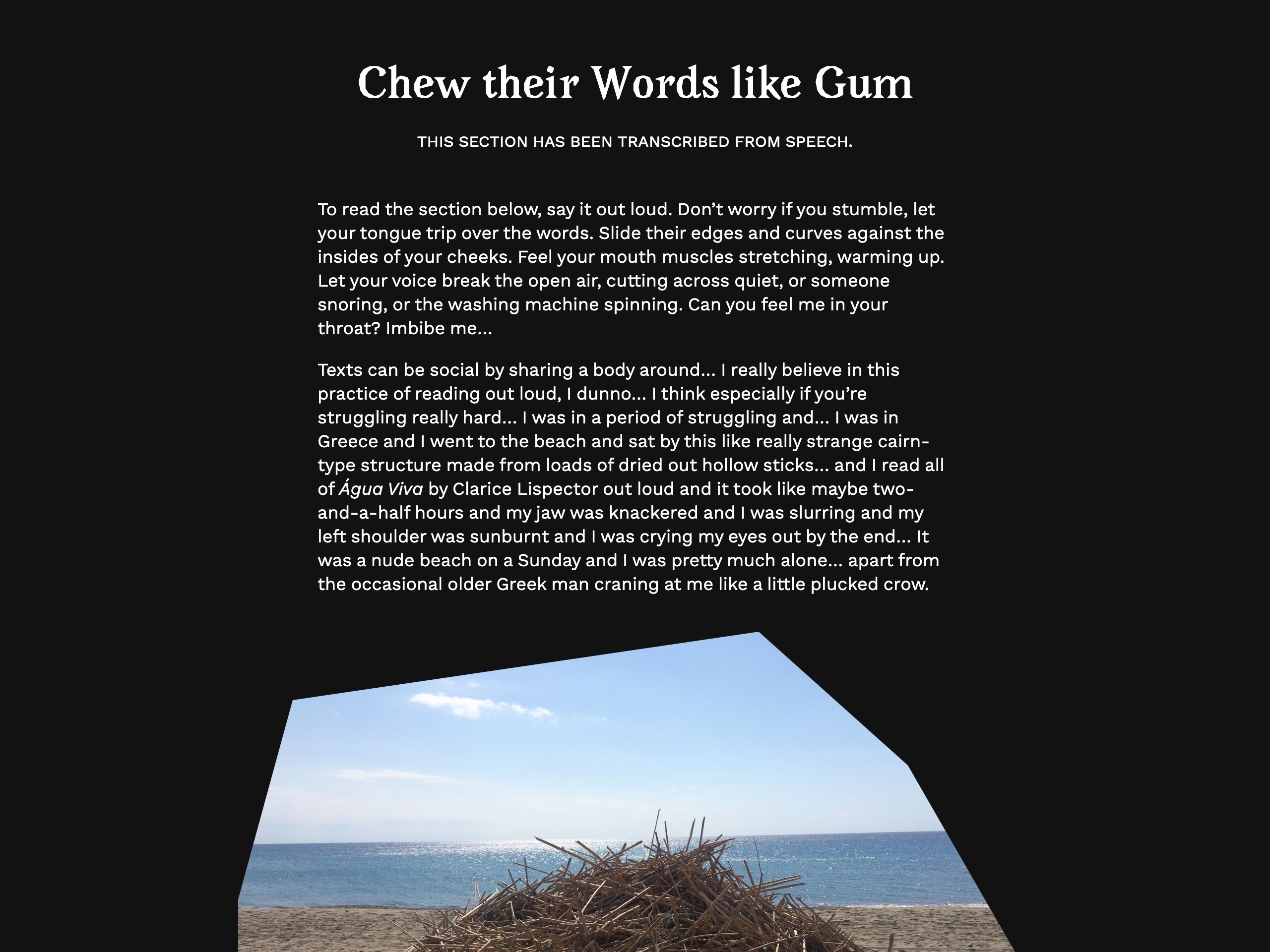 Article page
